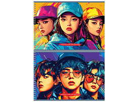 Альбом для рисования 24л. на спирали BG АР4гр24 08625 "K-pop"