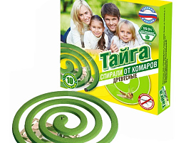 Комары СпиральТайга желто-зеленые без запаха 10шт.