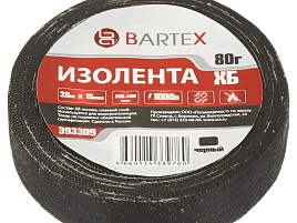 Изолента ХБ черная 80гр Bartex 393309