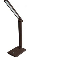 Лампа настольная офисная Ultraflash UF-730 С10 коричневый, LED 0080