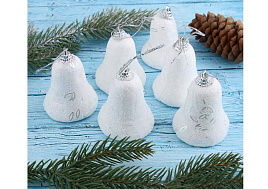 Фигурка Колокольчики 4316744 с инеем и блестками 6шт