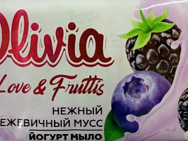 Мыло Alviero Olivia 140гр Нежный ежевичный мусс М