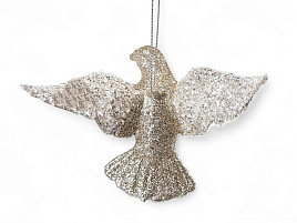 Подвеска пластик Голубка 10870506 праздничное сияние золото