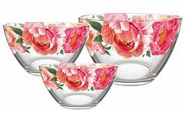 Набор салатников стекло 3пр 1223-Д Трио Корнелия