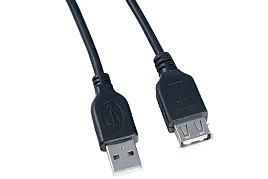 Кабель PERFEO U4503 USB 2.0 A вилка - А розетка 1м