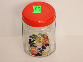 Банка для сыпучих стекло 650мл Мед