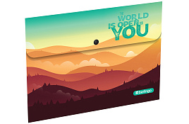 Папка-конверт с кнопкой Berlingo EFb_02S16 "Scenic", 330мкм, с рисунком