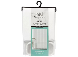 Шторка для ванной 180*180 ПЕВА белая А310118