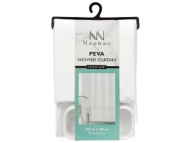 Шторка для ванной 180*180 ПЕВА белая А310118