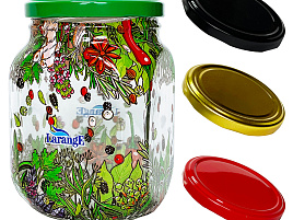 Банка для сыпучих стекло 650мл Луговая Фантазия  626-606/8265