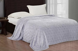 Плед-покрывало 200*220 Silvano 200/007-LOT/LA велсофт жаккард  серый  507495/8094