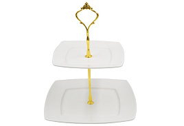 Фруктовница 2-х ярусная 111-681 Пломбир