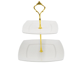 Фруктовница 2-х ярусная 111-681 Пломбир