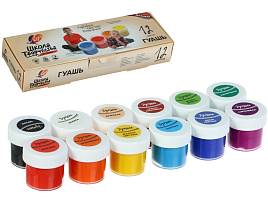 Гуашь 12цв. Луч 29С1753-08 "Школа творчества", 20 мл, без кисти, картонная упаковка