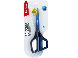 Ножницы 21см. Berlingo DNn_21005 "Technic Expert", синие, лезвия с титановым покрытием, эргономичные ручки