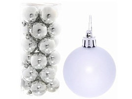 Шар 5см 201-0633 Глянец серебро 1шт