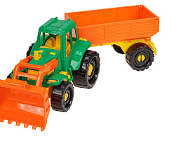 Трактор И-2395 Бульдозер с бортовым прицепом Фермерский