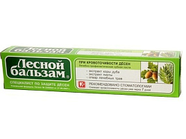 Зубная паста Лесной бальзам 75мл Кора дуба и Пихта на отваре(УС)8726