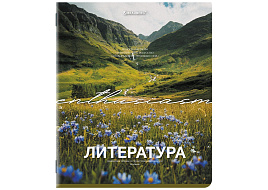 Тетрадь Литература 48л. BRAUBERG 405090 КЛАССИКА ПРИРОДА, обложка картон, линия, подсказ