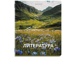 Тетрадь Литература 48л. BRAUBERG 405090 КЛАССИКА ПРИРОДА, обложка картон, линия, подсказ
