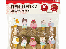 Прищепки декор 662671 Сладкие истории 10шт