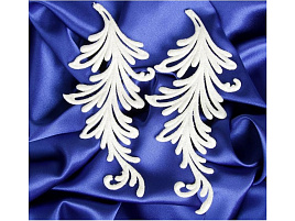 Подвеска пластик Перышко 4325463 белый 2шт