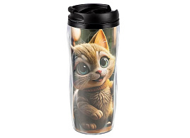 Термокружка (2ч) 380мл Daniks YYCF001-35/1396 Котенок