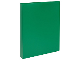 Папка 2 кольца СТАММ ММ-32178 А4, 40мм, 500мкм, пластик, зеленая