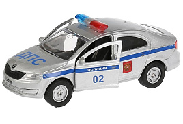 Машина металлическая SB-18-22-SR-P-WB SKODA rapid ПОЛИЦИЯ, 12 cm