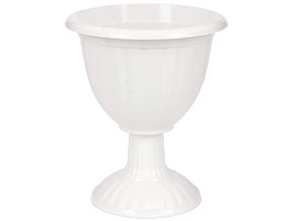 Вазон 18л Жасмин М1392 на высокой ножке белый