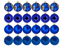 Набор шаров 6см FG250327571C-2 синий 24шт