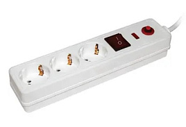 Сетевой фильтр 1,5м*3р IEK Сеть-2 белый 237615/8568