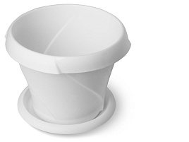 Кашпо цветочное 0,7л Флориана С384 белое