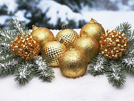 Набор шаров 6см S2523 Золотые шарики 8шт