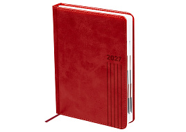 Ежедневник датированный 2027г. А5 BG DdА5_68096 "Vesper Index. Dark red",  176л., твердый переплет, тёмно-красный, блок с индексной вырубкой