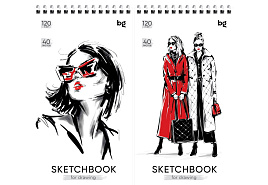Скетчбук BG СА540гр_58922 "Fashion", 40л.,105*195, на гребне, 120г/м2