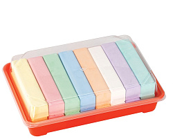 Набор мелков асфальт. 16шт., 8цв., цветные Мульти-Пульти АМ_39413 "Енот в Австралии", пластиковая коробка