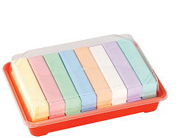 Набор мелков асфальт. 16шт., 8цв., цветные Мульти-Пульти АМ_39413 "Енот в Австралии", пластиковая коробка