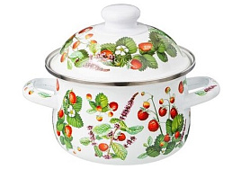 Кастрюля эмаль 1,5л 934-560 AGNESS Фруктовая корзина