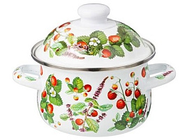 Кастрюля эмаль 1,5л 934-560 AGNESS Фруктовая корзина