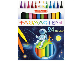 Фломастеры 24цв. ПИФАГОР 152446 "Космическая одиссея", вентилируемый колпачок