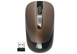 Мышь Defender беспроводная 52992 оптическая Wave MM-995 бронза,4D,800-1600dpi,бесшумн