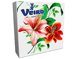 Салфетки 33*33 3-сл Вейро 20шт.Лилия