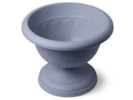 Вазон 3,4л Колывань С145СЕР низкий серый