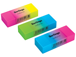 Ластик Berlingo BLc_00590 "Radiance ", прямоугольный, цвета ассорти, 50*18*10мм