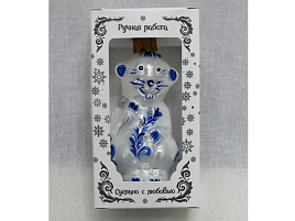 Крыса с мешком Гжель Ё ФУ-296/Г упак.