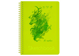 Скетчбук BG СА540гр_59314 40л., А5 "Neon. Yellow", на гребне, маркерная бумага 120г/м2