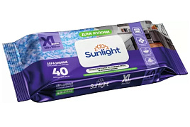 Влажные салфетки Sunlight 40шт.для кухни Абразивные