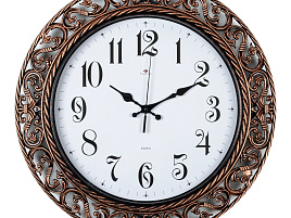Часы настенные "21 Век" 39,5*39,5 4051-103W Классика бронза круглые