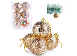 Набор шаров 6см S1326 Мерцающий 6шт